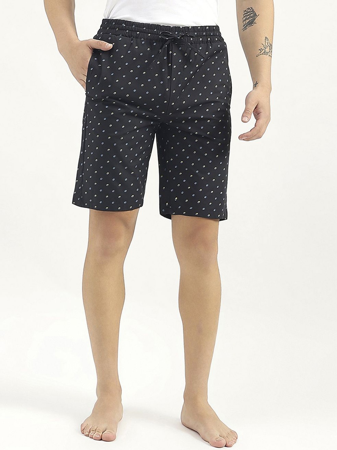 

United Colors of Benetton Men Printed Shorts, Black