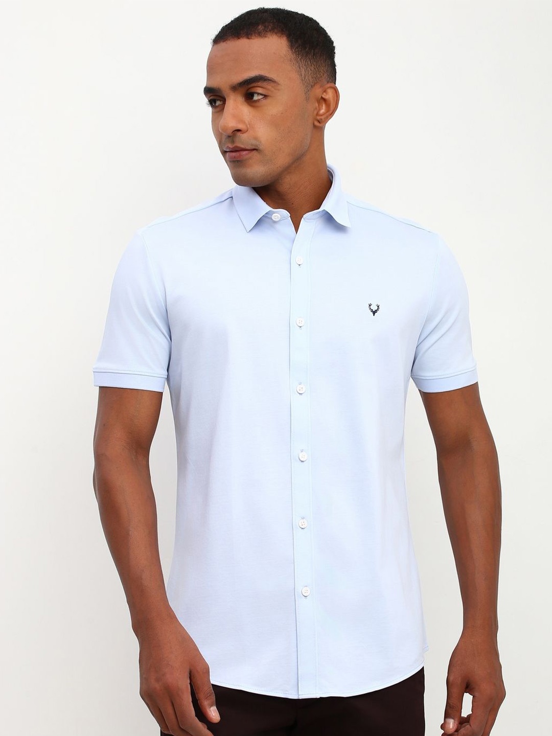 

Allen Solly Men Slim Fit Opaque Casual Shirt, Blue