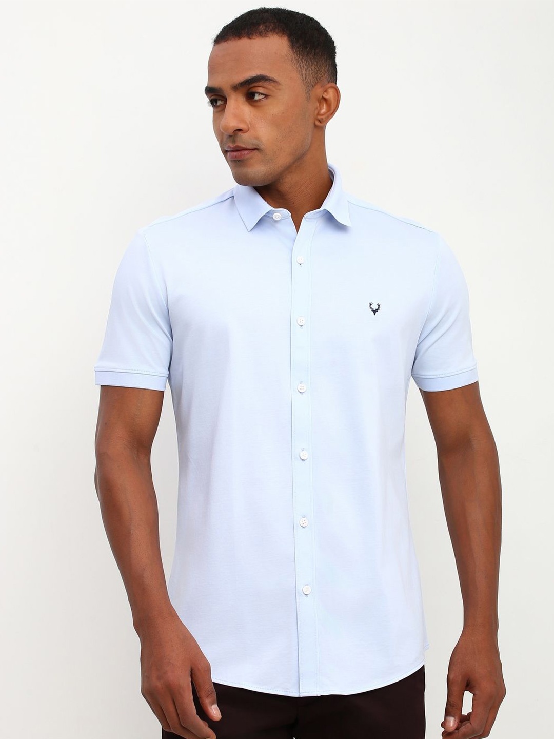 

Allen Solly Men Slim Fit Opaque Casual Shirt, Blue