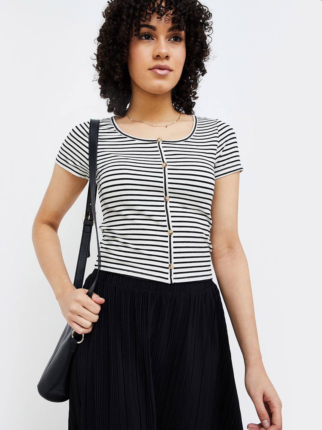 

Ginger by Lifestyle Striped Top, Black