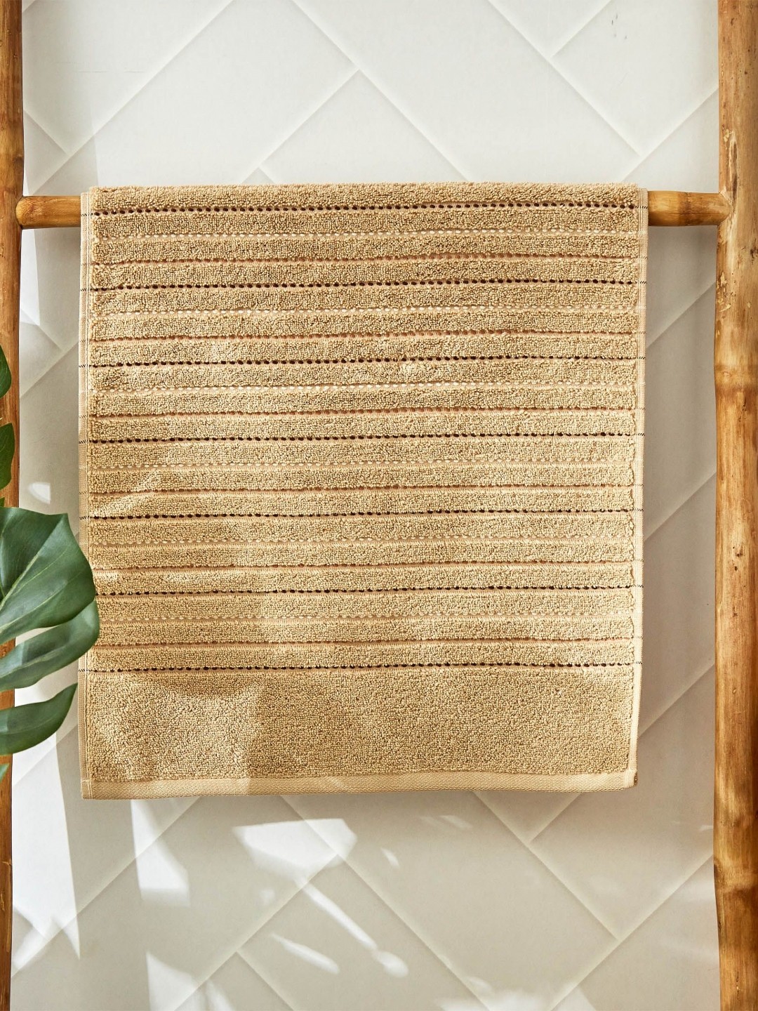 

Home Centre Beige 1 Printed Cotton 110 GSM Bath Towel