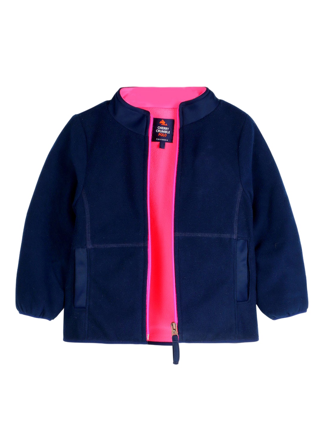 

Cherry Crumble Girls Lightweight Open Front Jacket, Navy blue