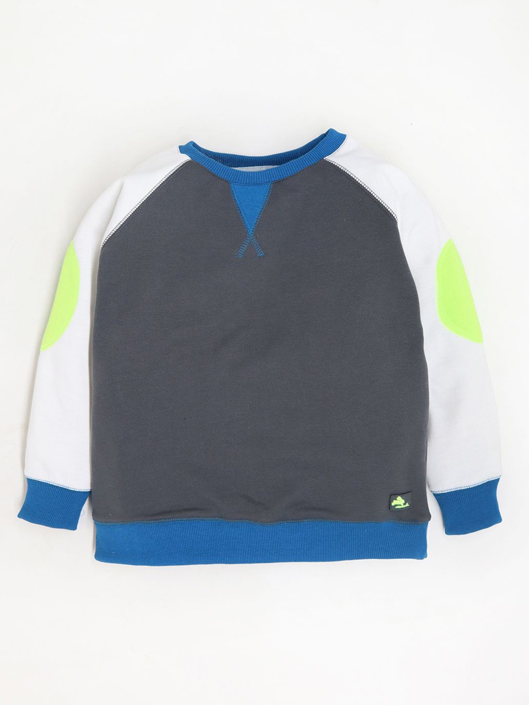 

Cherry Crumble Unisex Kids Colourblocked Sweatshirt, Grey