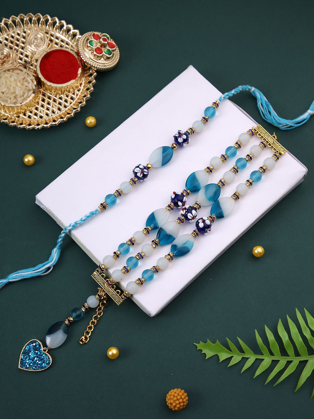 

Aapno Rajasthan Wraparound Rakhi, Blue