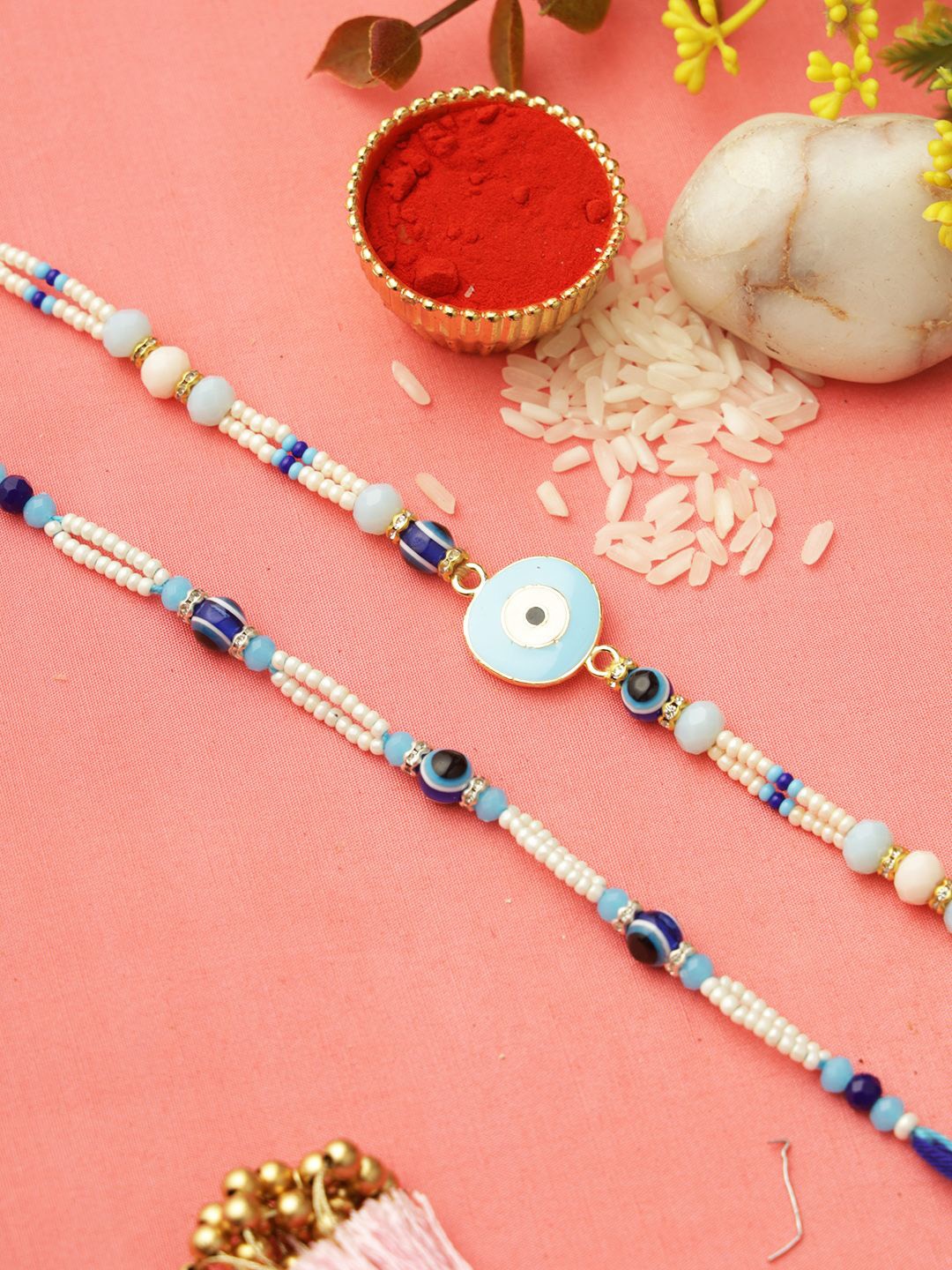 

Aapno Rajasthan Wraparound Rakhi, Blue