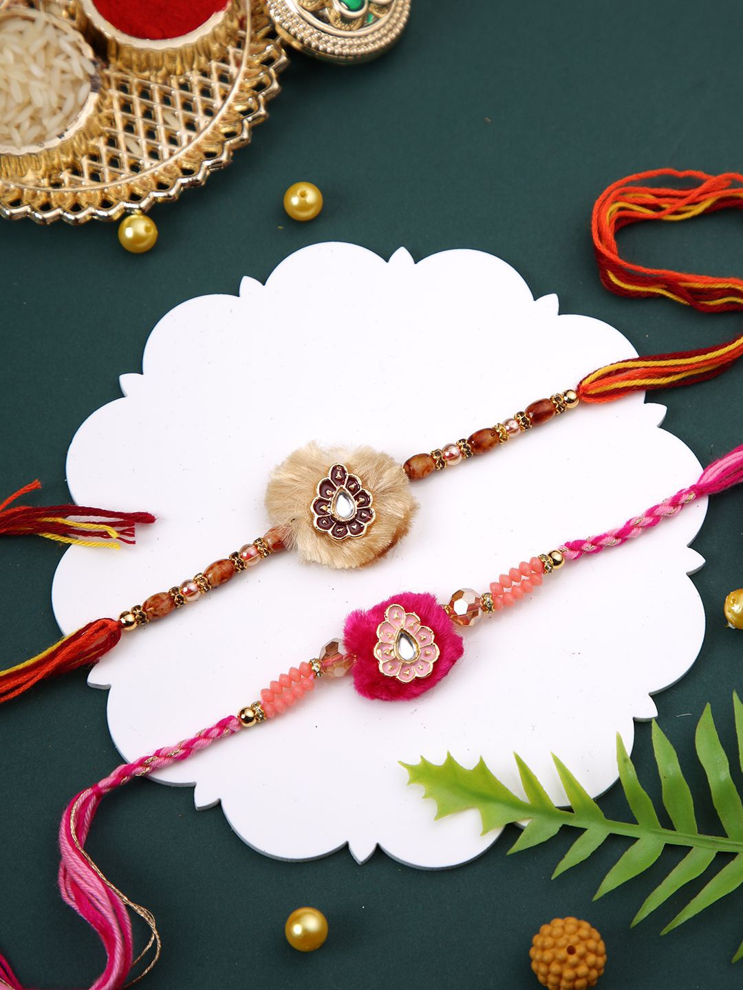 

Aapno Rajasthan Wraparound Rakhi, Pink