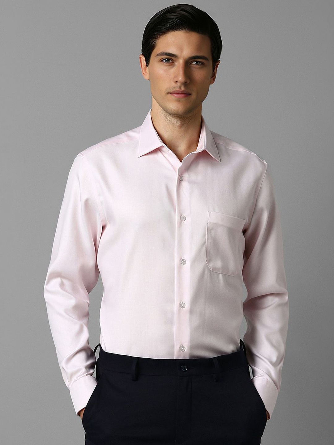 

Louis Philippe Men Opaque Formal Shirt, Pink
