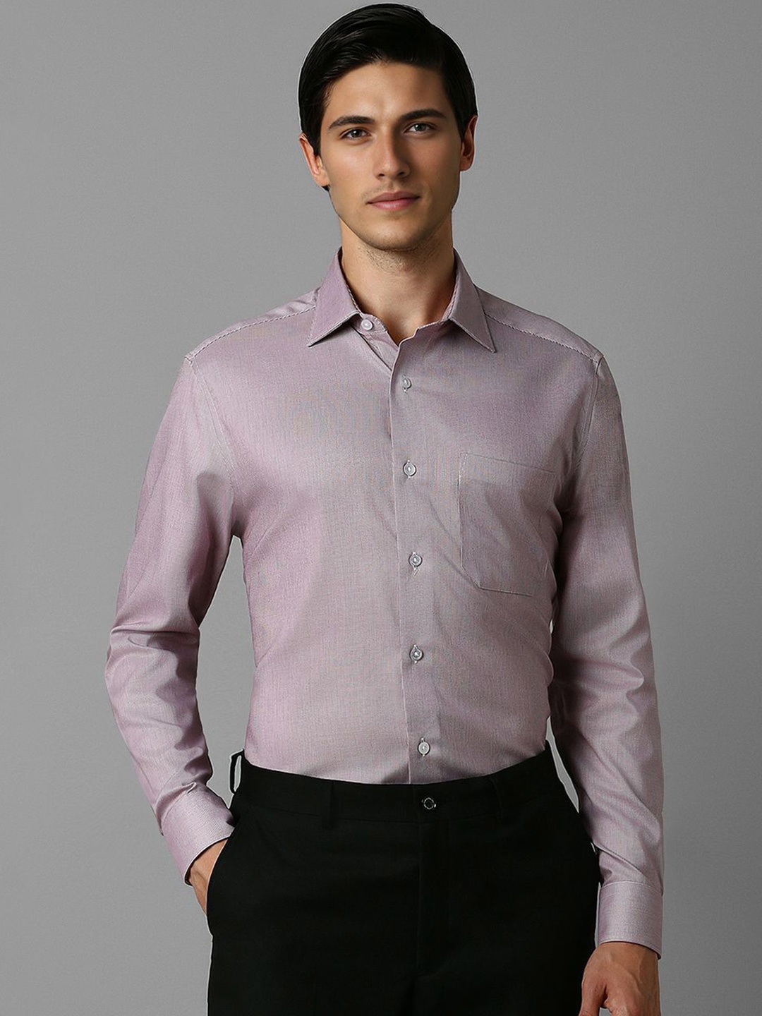 

Louis Philippe Men Opaque Formal Shirt, Purple
