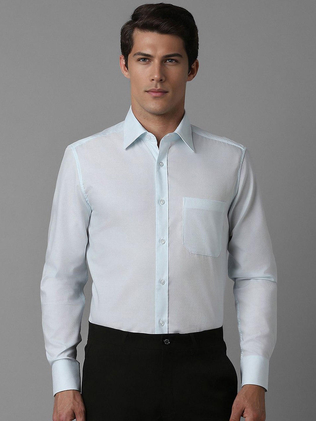 

Louis Philippe Men Opaque Formal Shirt, Blue