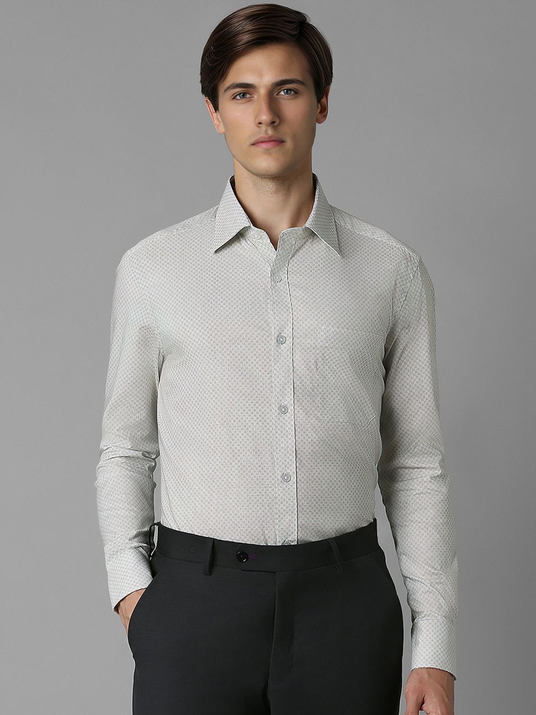 

Louis Philippe Men Opaque Formal Shirt, Grey