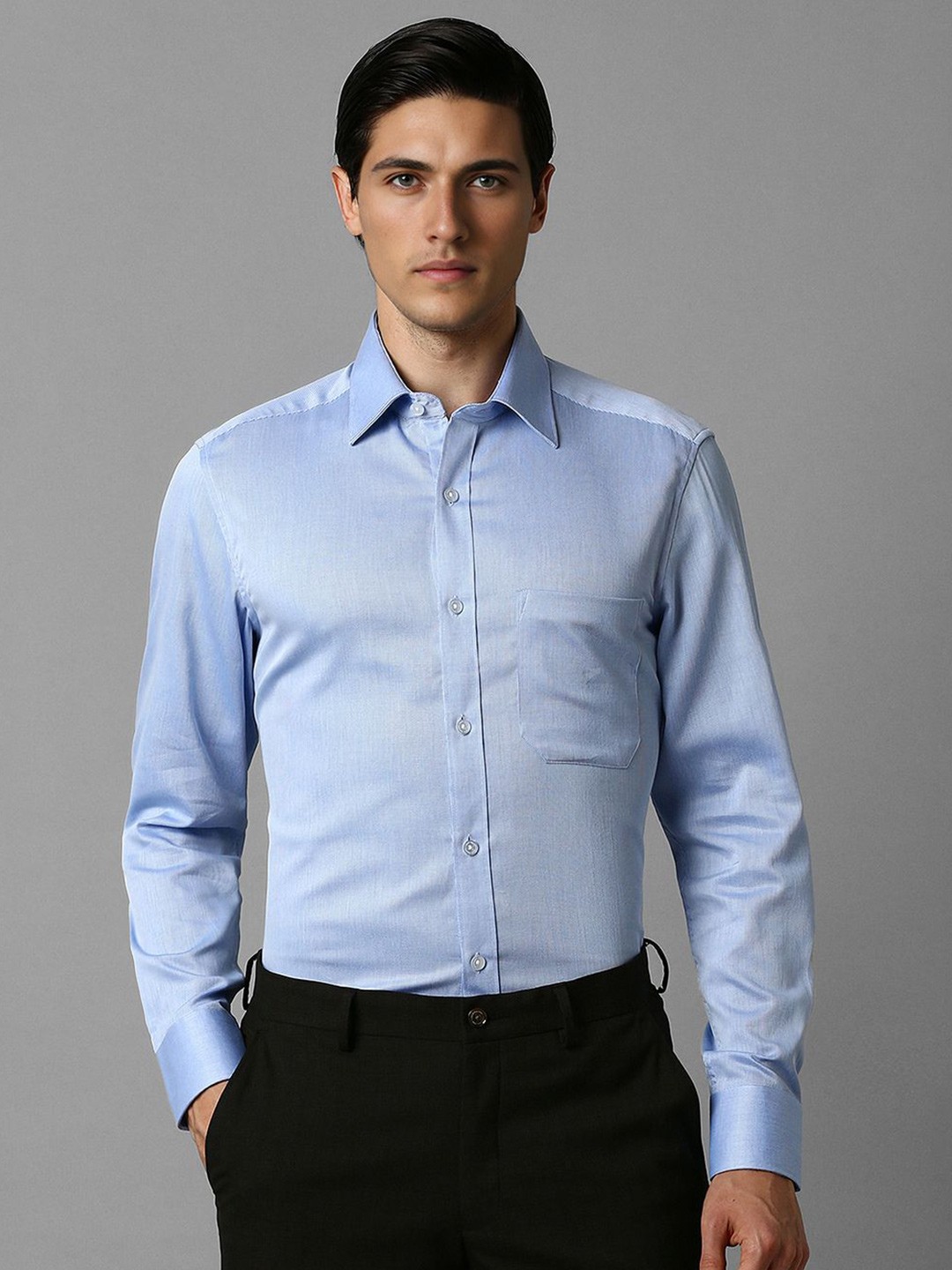 

Louis Philippe Men Opaque Formal Shirt, Blue