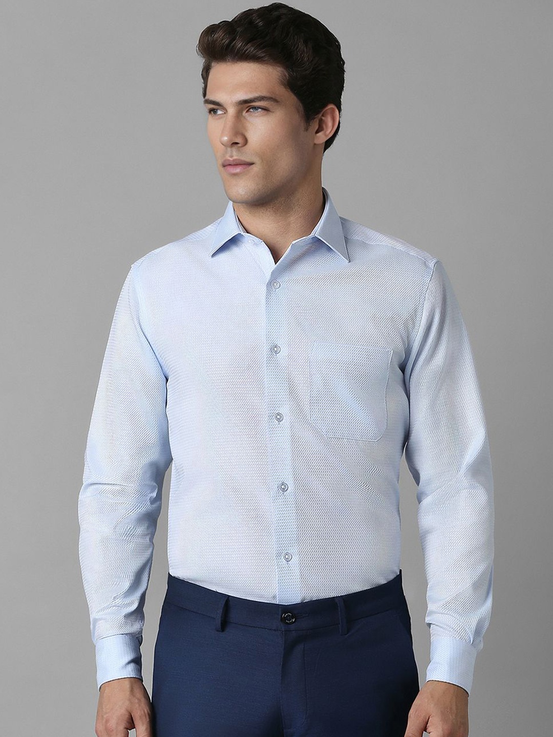 

Louis Philippe Men Opaque Formal Shirt, Blue