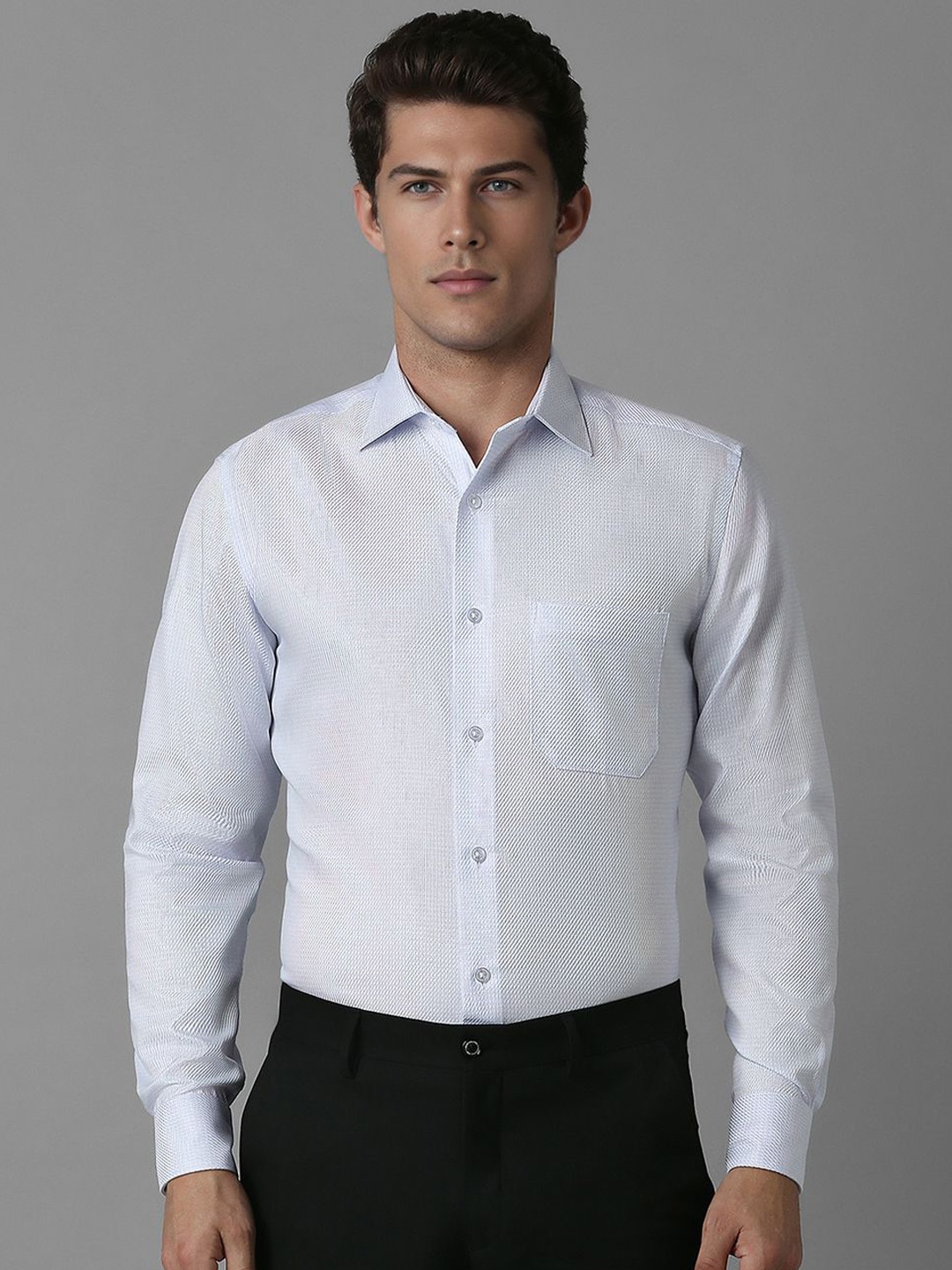 

Louis Philippe Men Opaque Formal Shirt, Blue