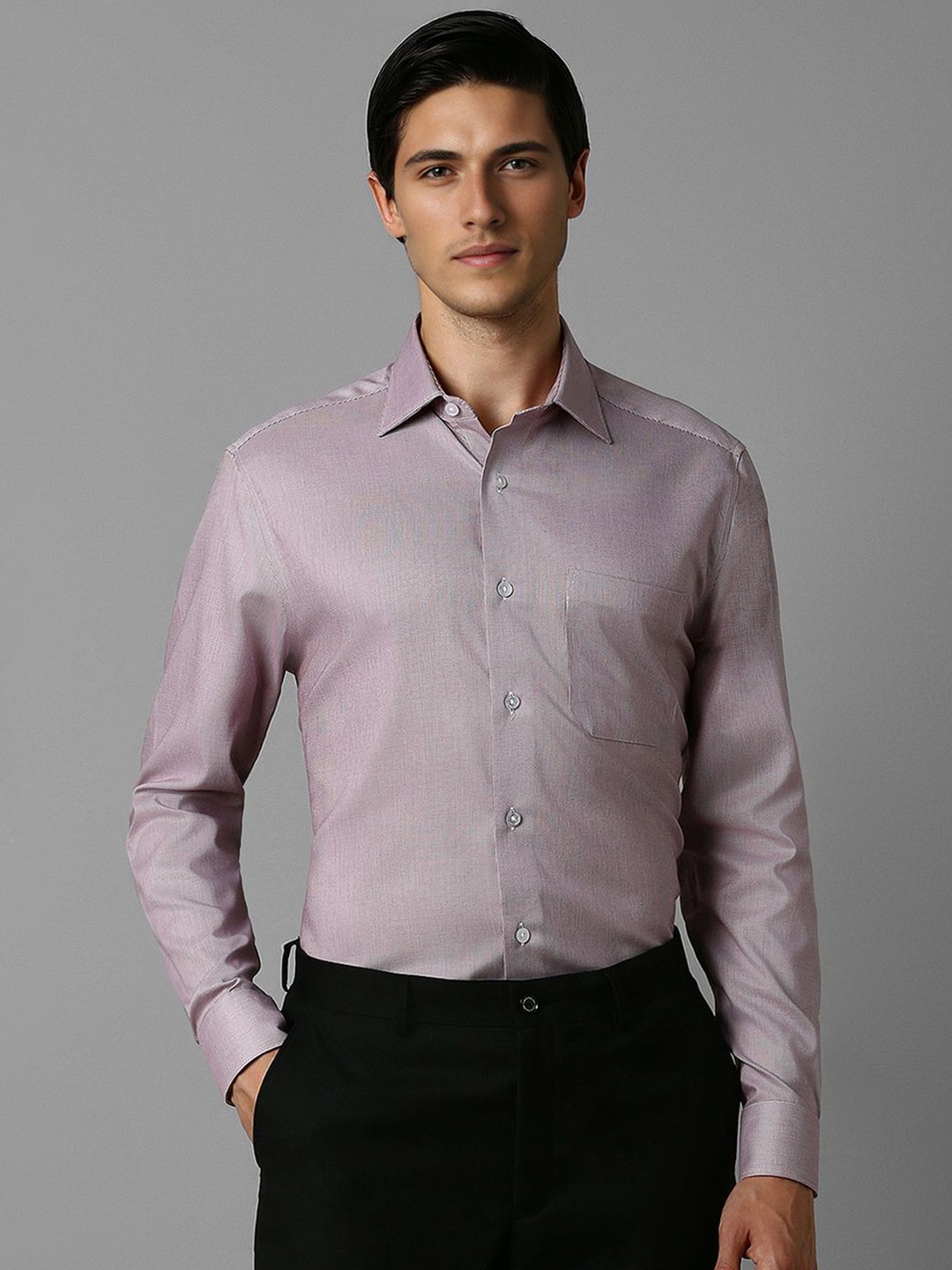 

Louis Philippe Men Opaque Formal Shirt, Purple