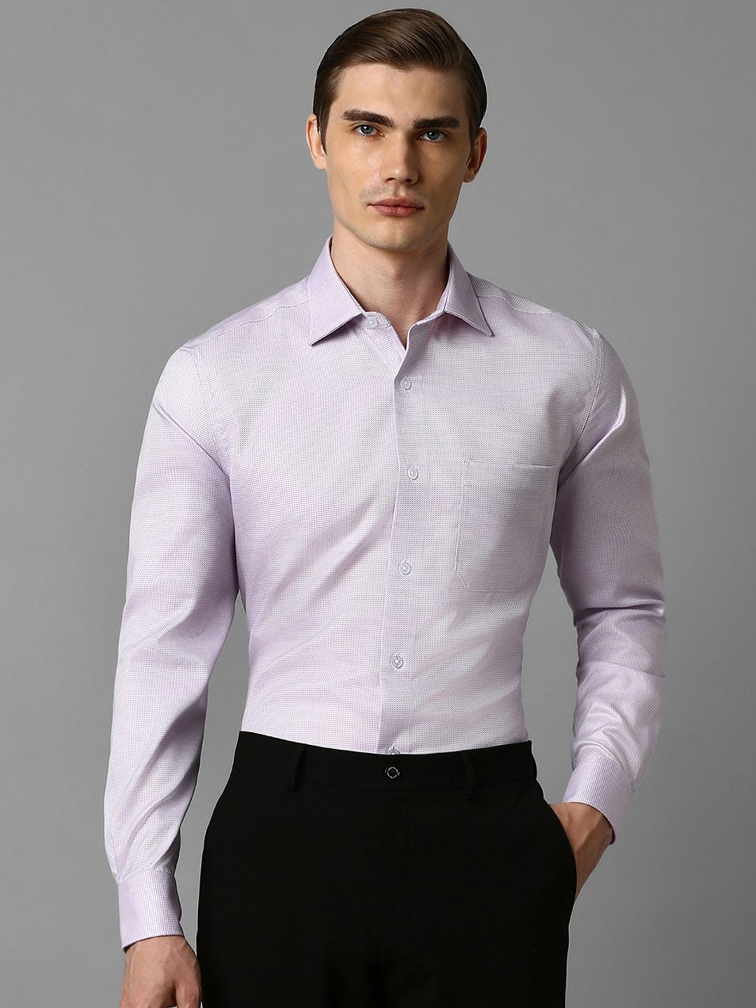

Louis Philippe Men Opaque Formal Shirt, Purple