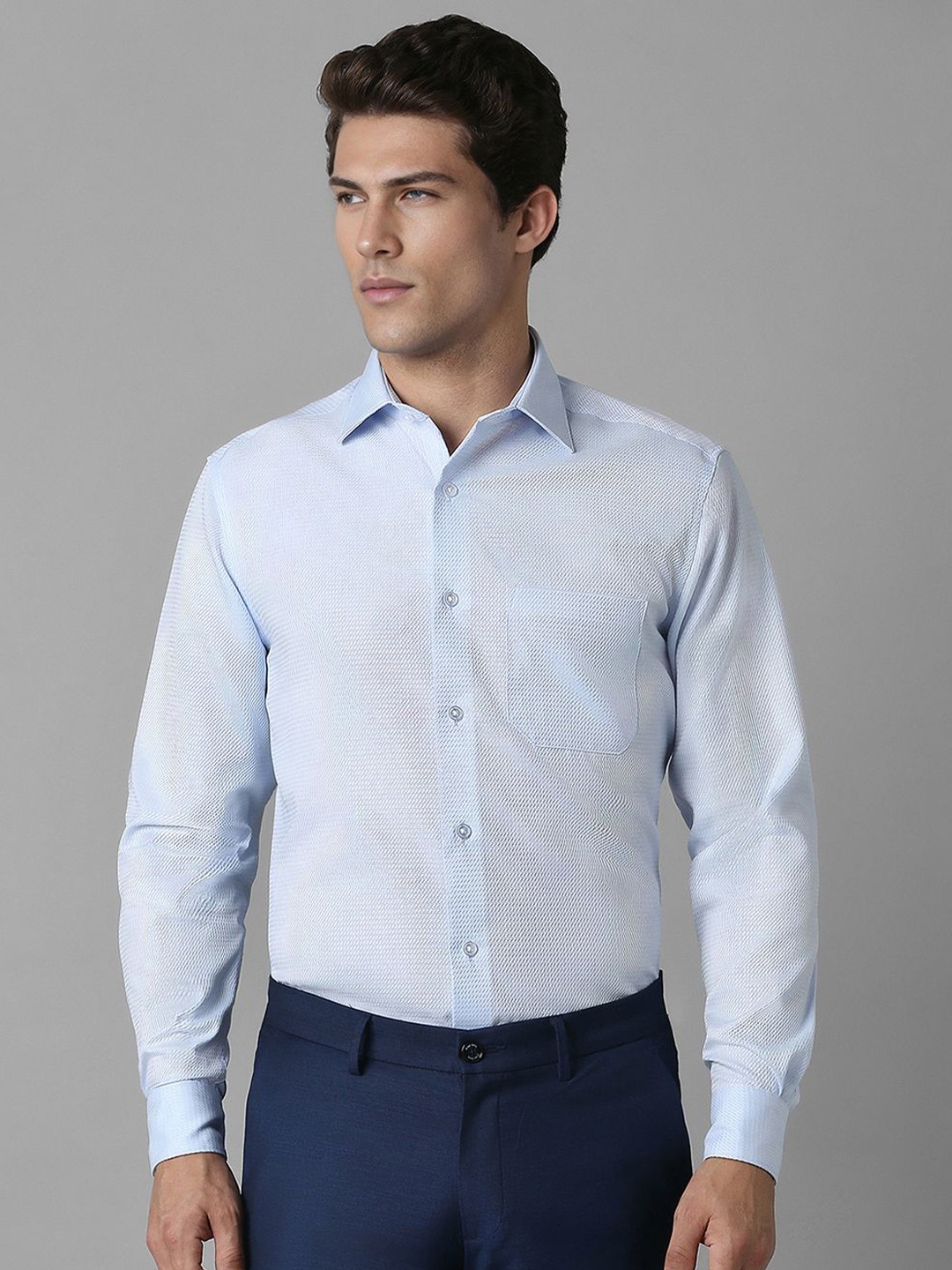 

Louis Philippe Men Opaque Formal Shirt, Blue