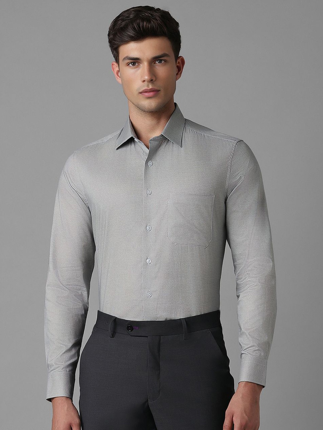 

Louis Philippe Men Slim Fit Opaque Formal Shirt, Grey
