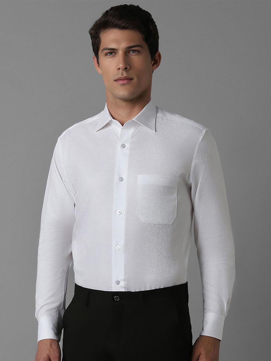 

Louis Philippe Men Opaque Formal Shirt, White