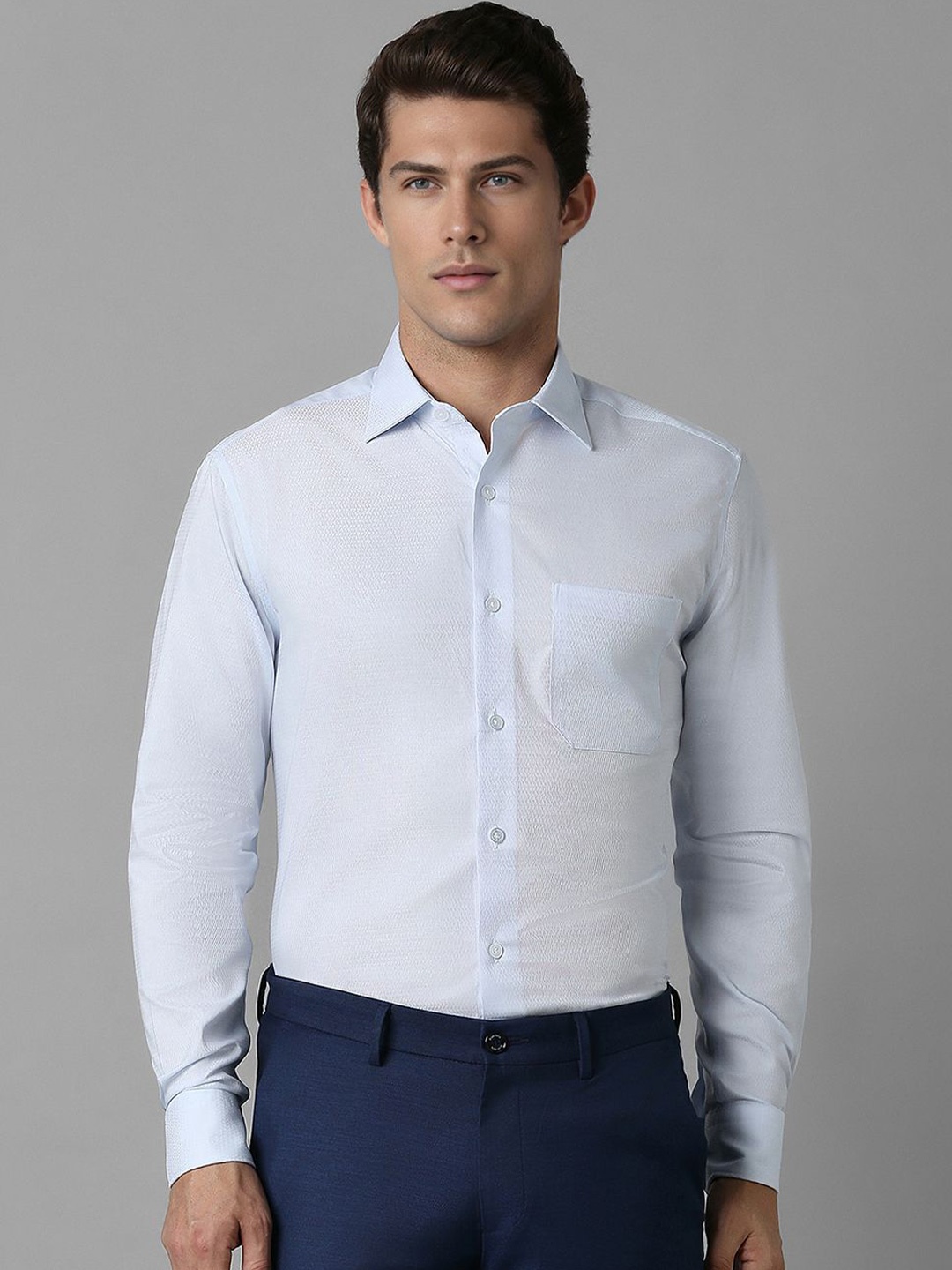 

Louis Philippe Men Opaque Formal Shirt, Blue