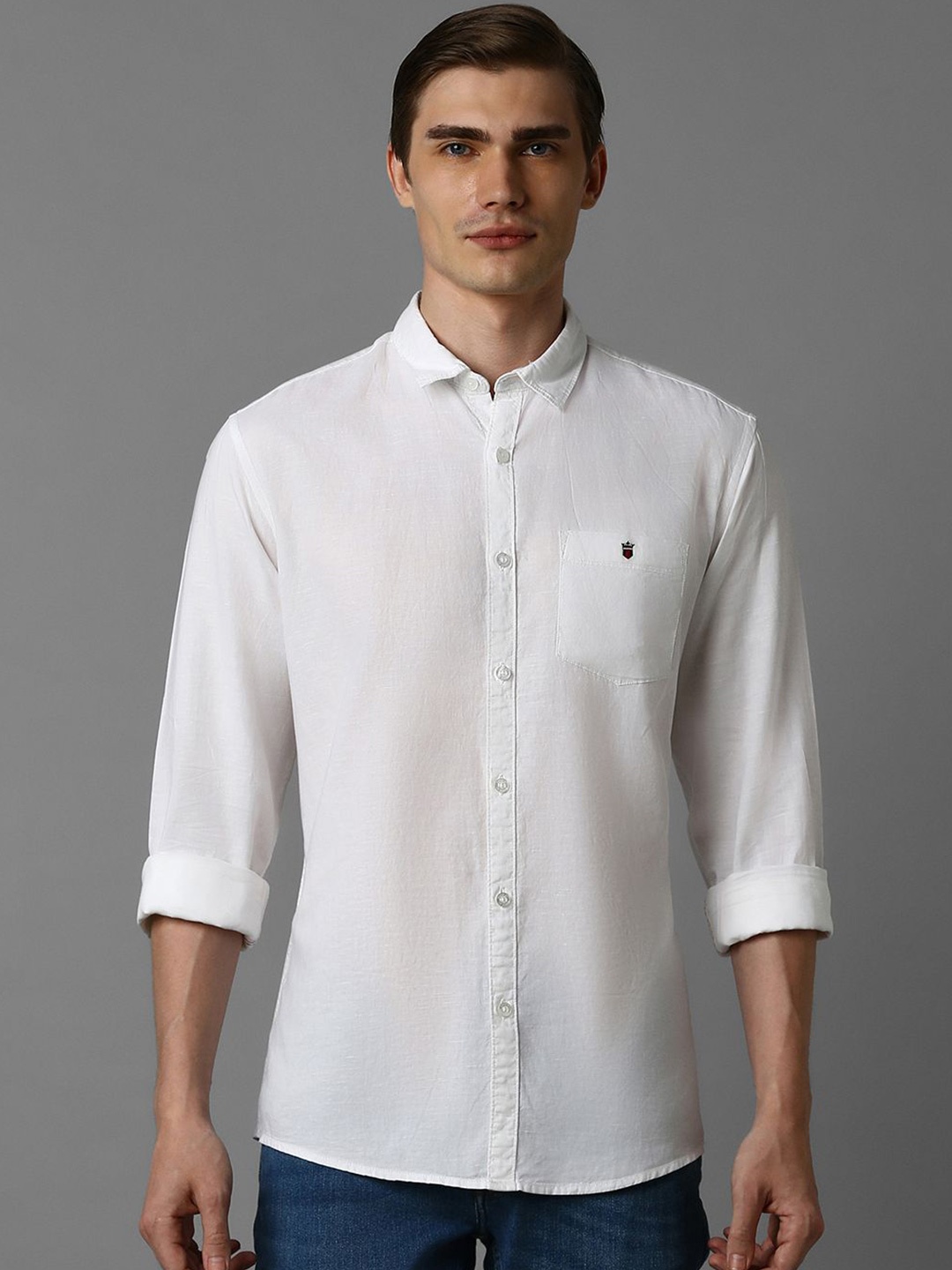 

Louis Philippe Jeans Men Slim Fit Opaque Casual Shirt, White