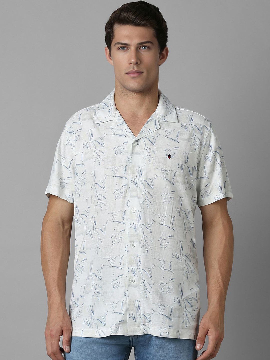

Louis Philippe Jeans Men Slim Fit Opaque Printed Casual Shirt, White