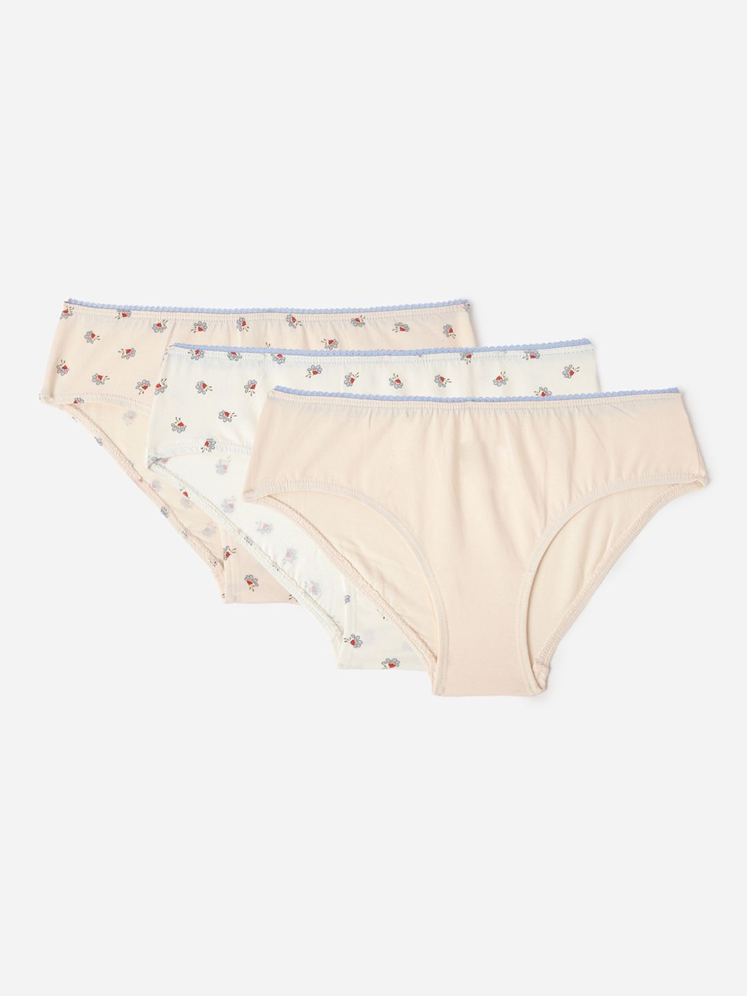 United Colors of Benetton Girls Pack Of 3 Low Waist Basic Brief 24P378Y0S01RG9042Y, Beige