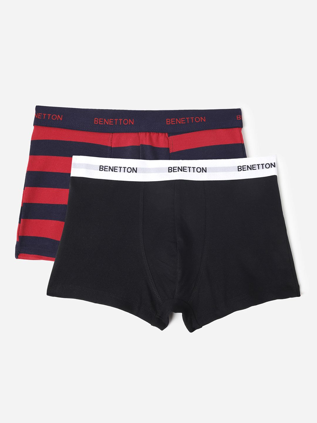 

United Colors of Benetton Boys Pack Of 2 Breathability Trunks24P3RIW0X00ZG9032Y, Black