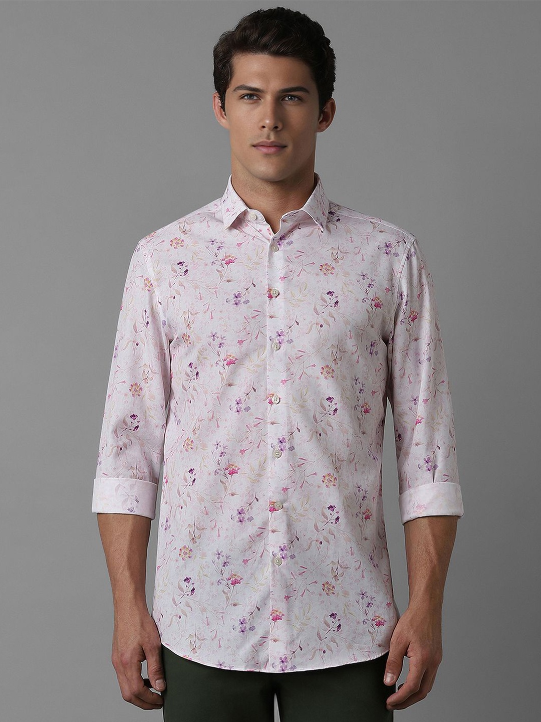 

Louis Philippe Sport Men Slim Fit Floral Opaque Printed Casual Shirt, White