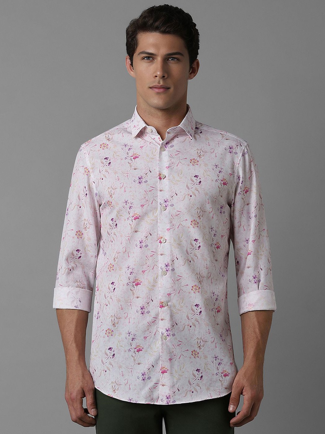 

Louis Philippe Sport Men Slim Fit Floral Opaque Printed Casual Shirt, White