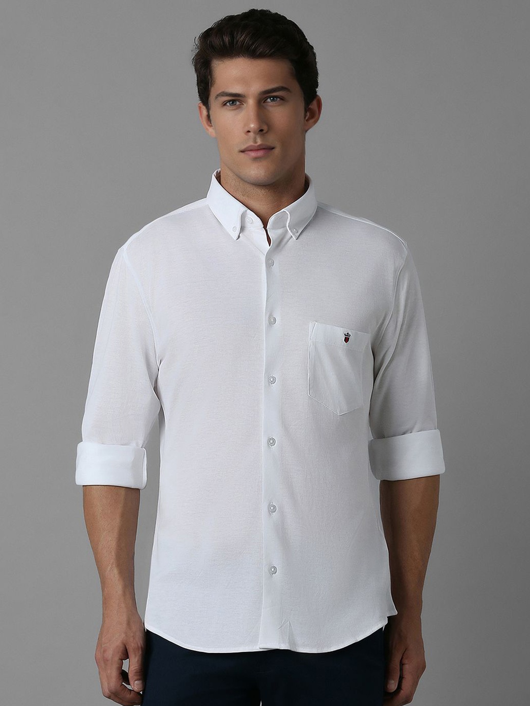 

Louis Philippe Sport Men Slim Fit Opaque Casual Shirt, White