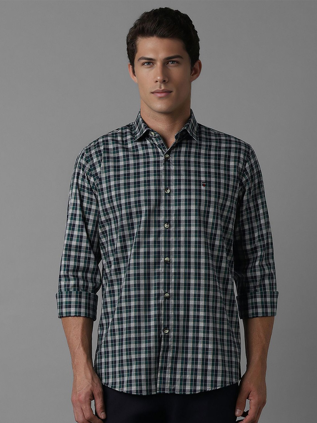 

Louis Philippe Sport Men Slim Fit Opaque Checked Casual Shirt, Multi