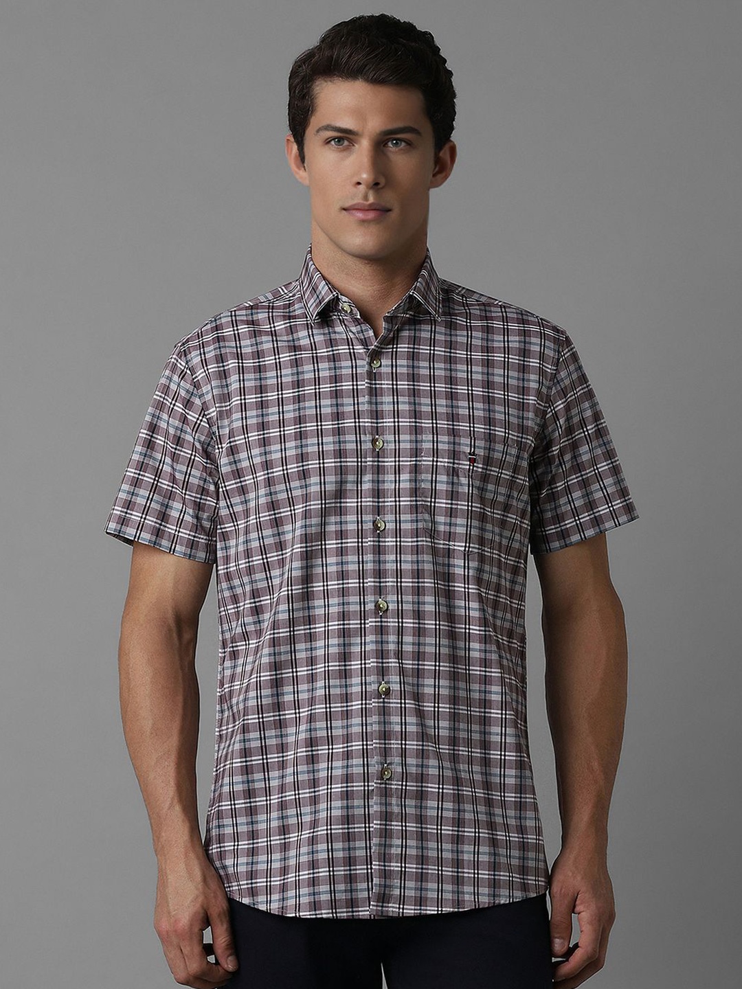 

Louis Philippe Sport Men Slim Fit Opaque Checked Casual Shirt, Multi