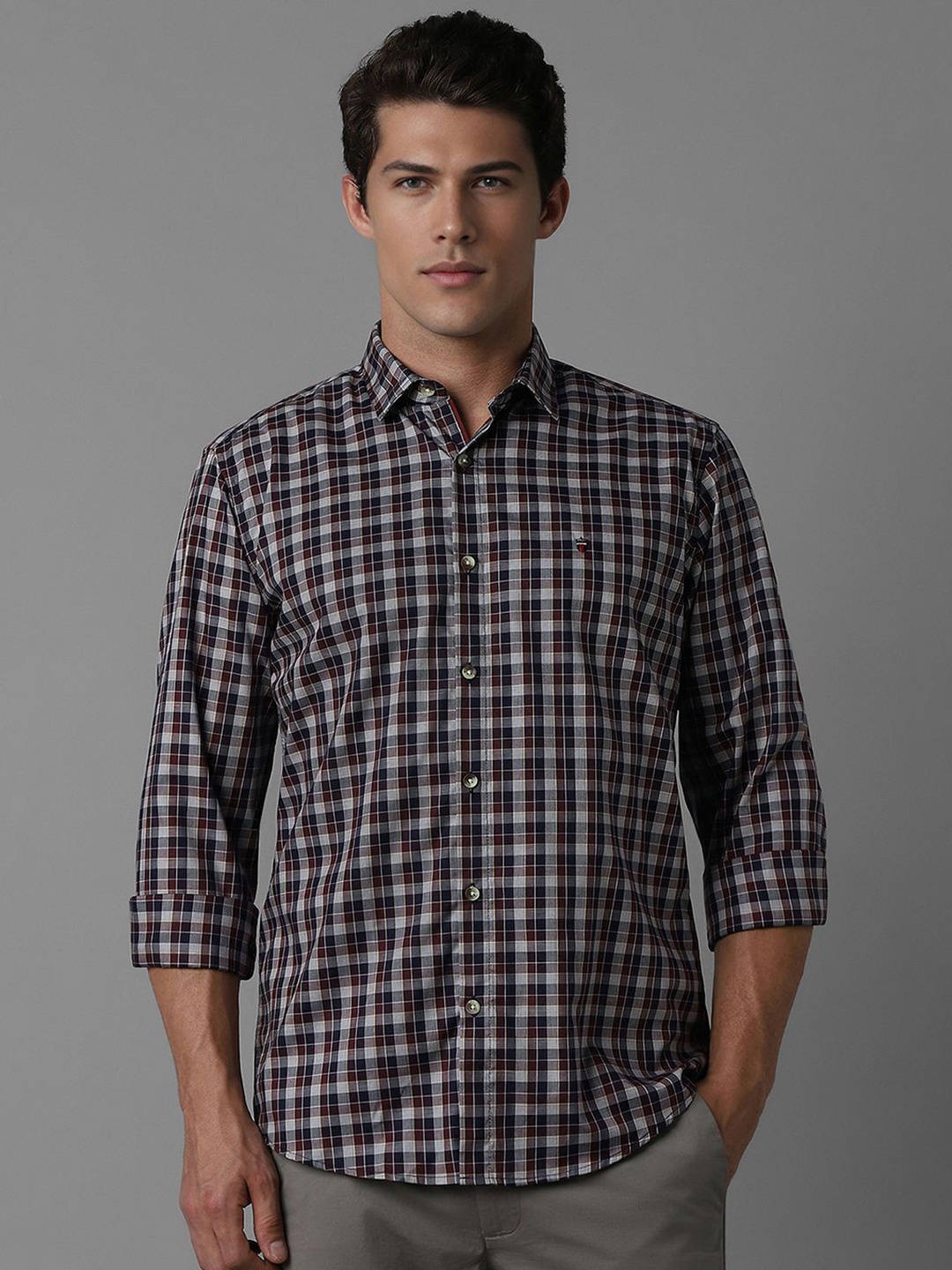 

Louis Philippe Sport Men Slim Fit Opaque Checked Casual Shirt, Multi