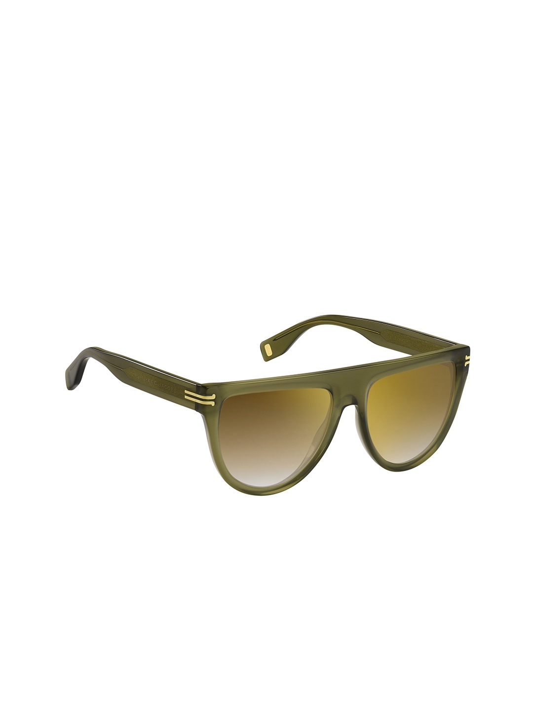 

MARC JACOBS Women Aviator Sunglasses with UV Protected Lens, Olive