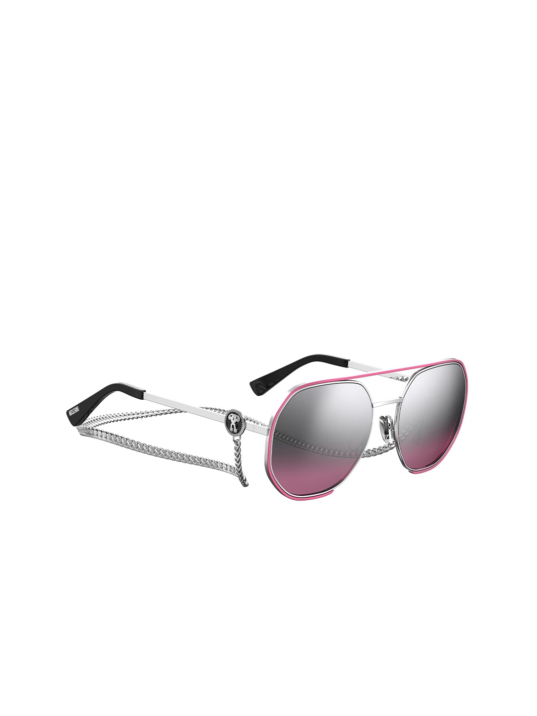 

MOSCHINO Women Round Sunglasses with UV Protected Lens, Pink