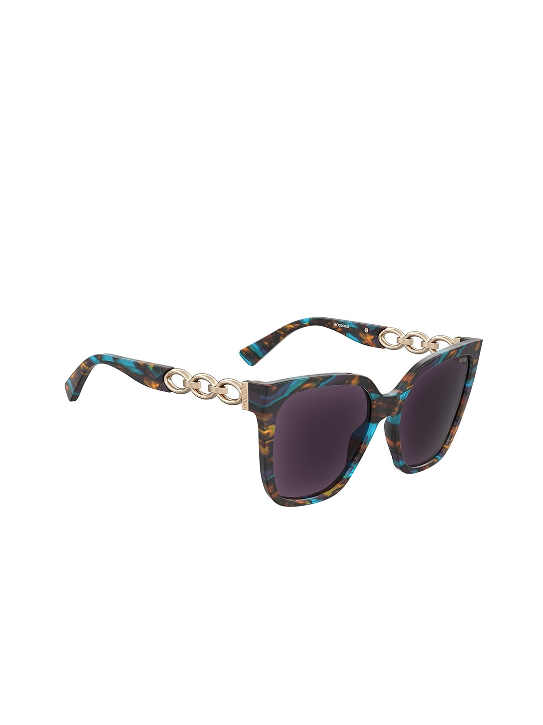 

MOSCHINO Women Butterfly Sunglasses with UV Protected Lens, Purple