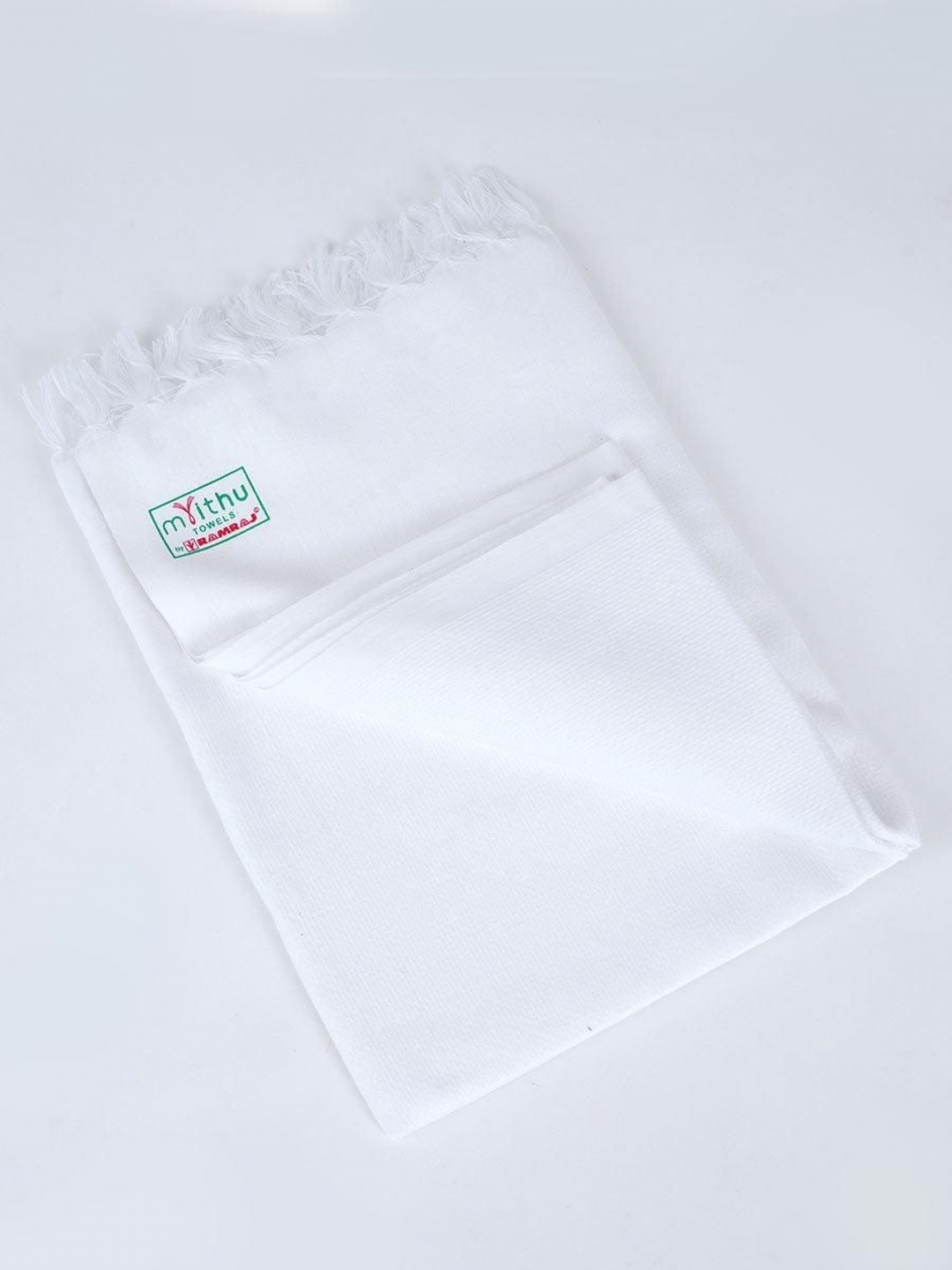 

Ramraj Pack of 8 Pure cotton Solid White 150 GSM Towel Set