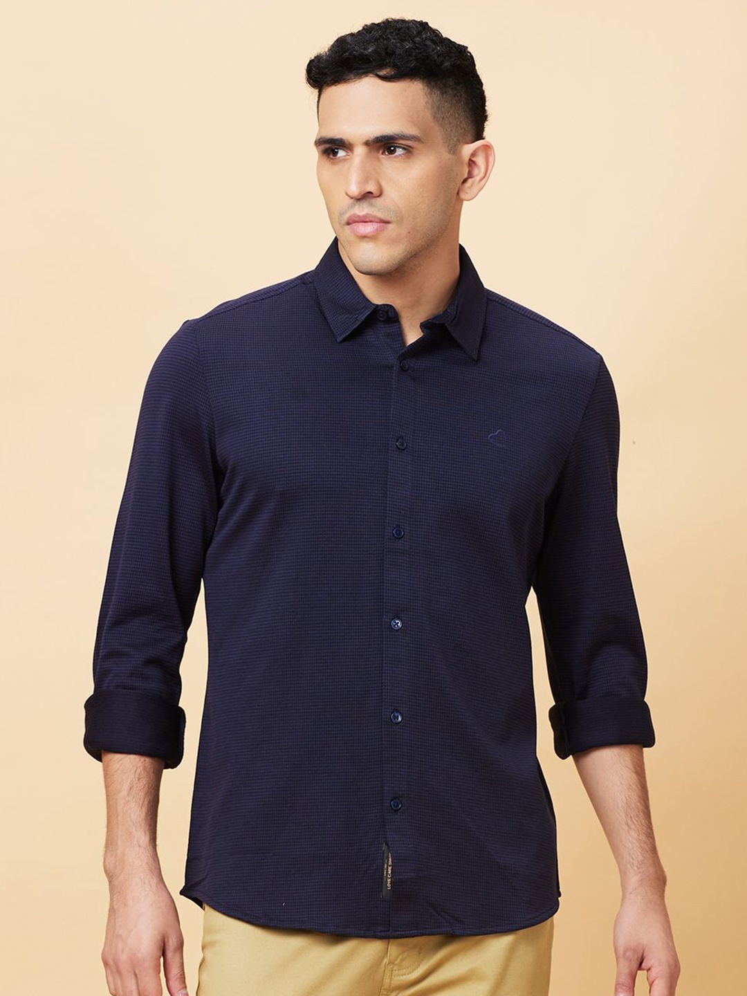 

Being Human Men Slim Fit Opaque Casual Shirt, Blue