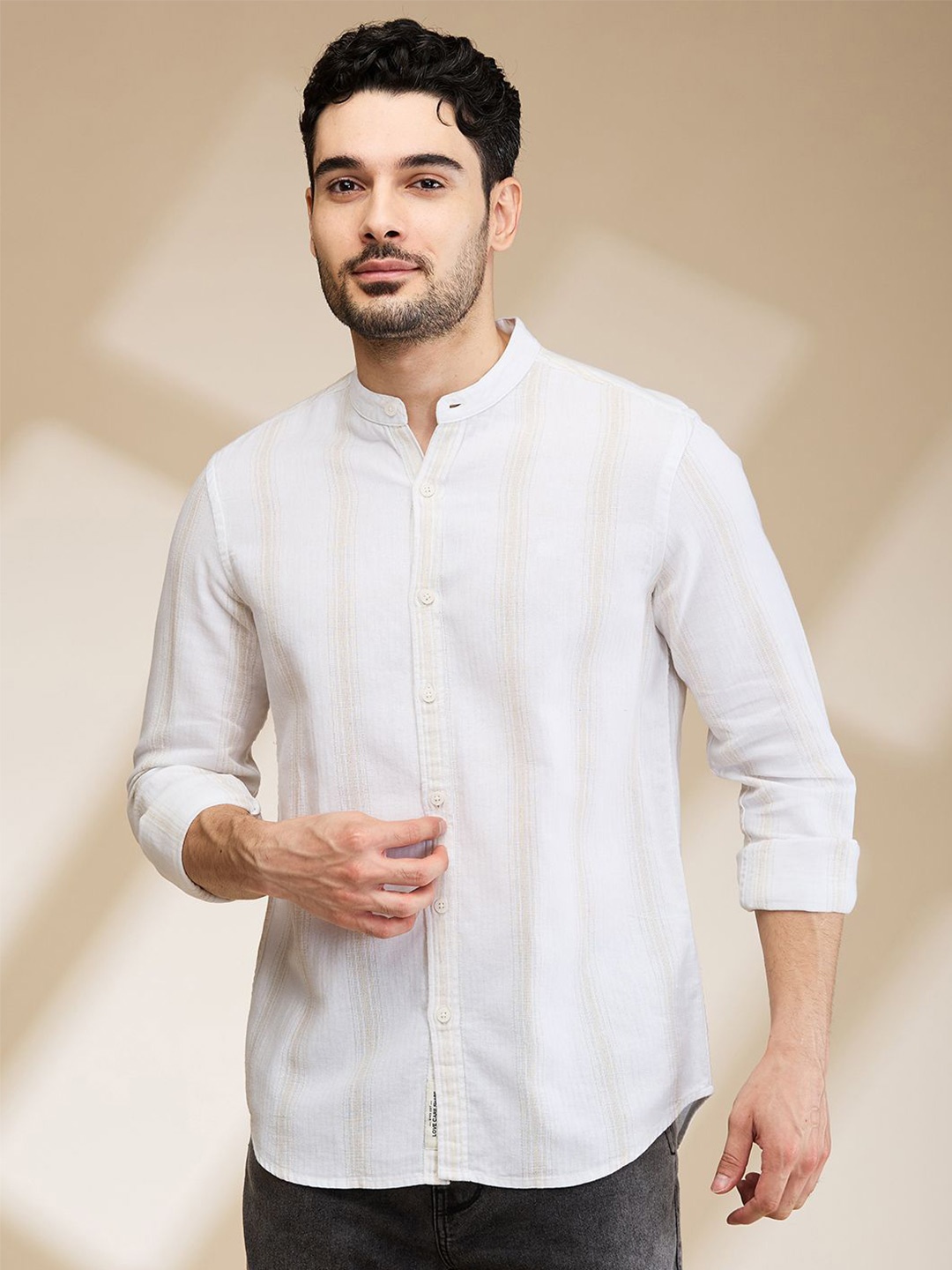 

Being Human Men Slim Fit Opaque Casual Shirt, White