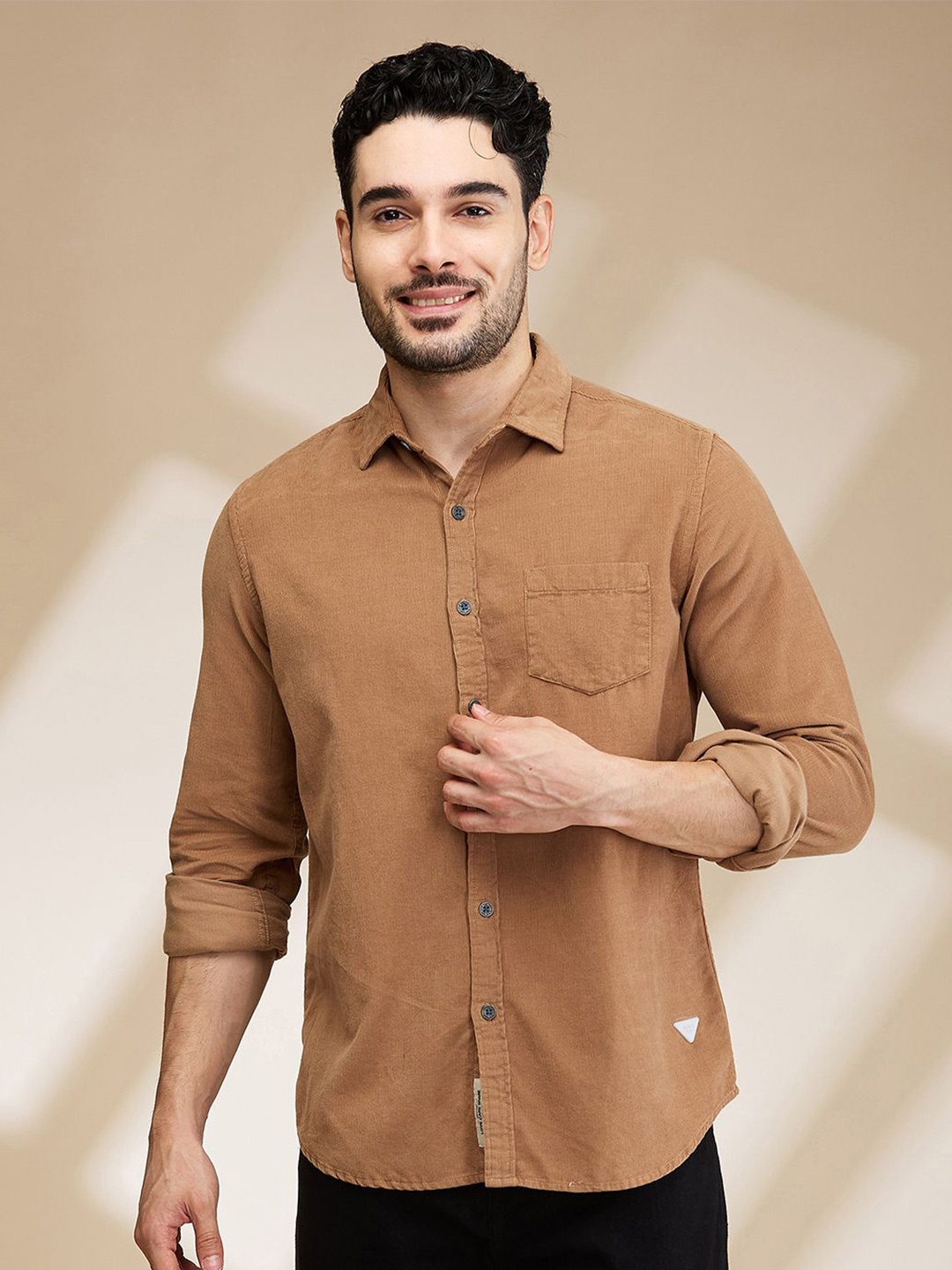 

Being Human Men Slim Fit Opaque Casual Shirt, Orange