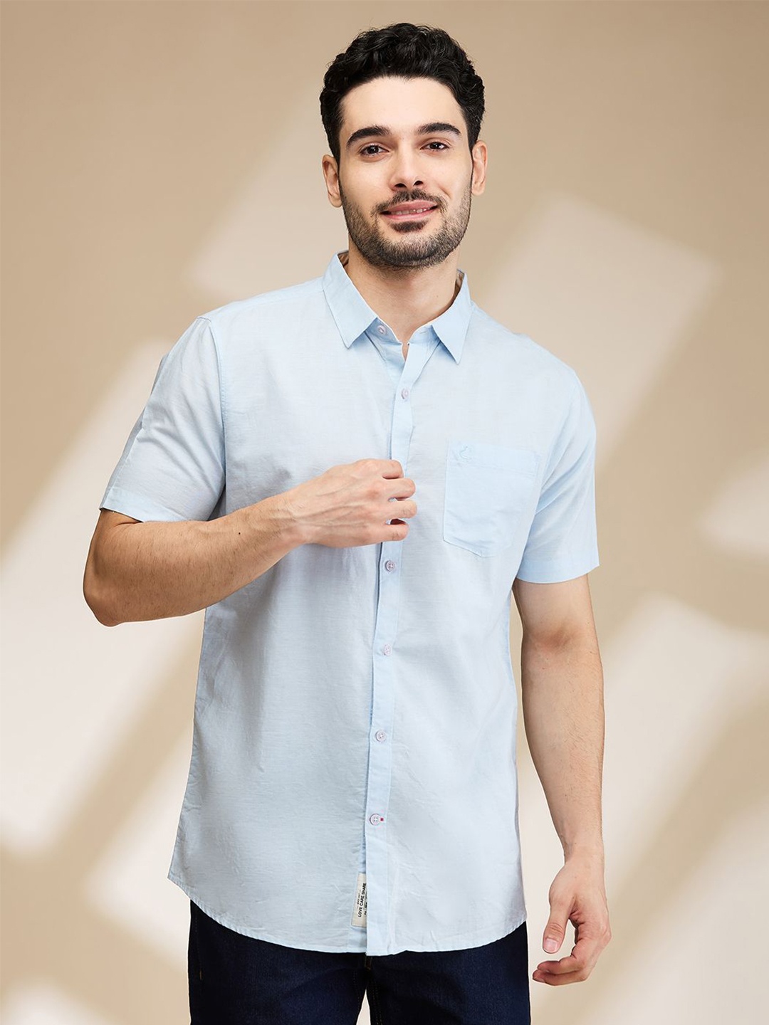 

Being Human Men Slim Fit Opaque Casual Shirt, Blue