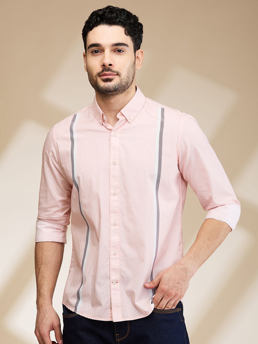 

Being Human Men Slim Fit Opaque Casual Shirt, White