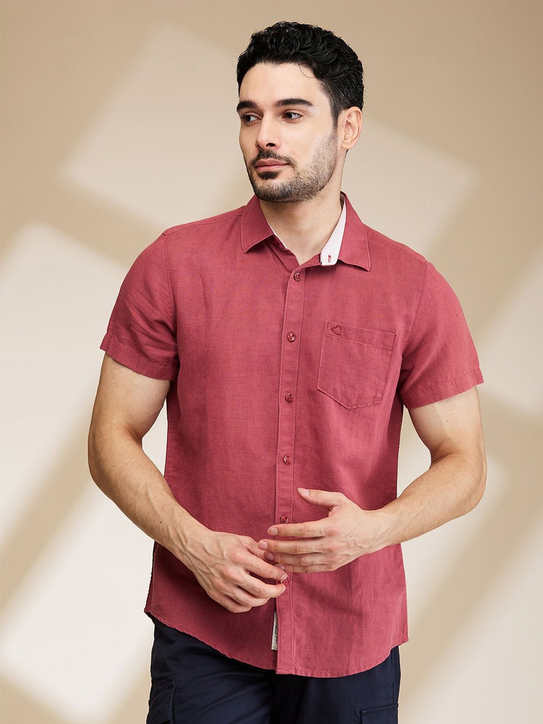 

Being Human Men Slim Fit Opaque Casual Shirt, Purple