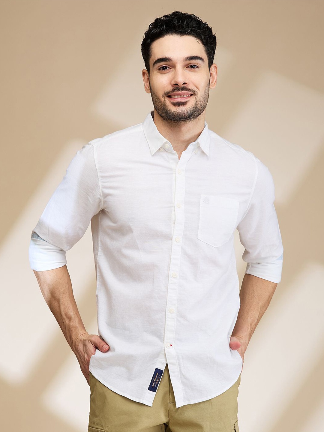 

Being Human Men Slim Fit Opaque Casual Shirt, White