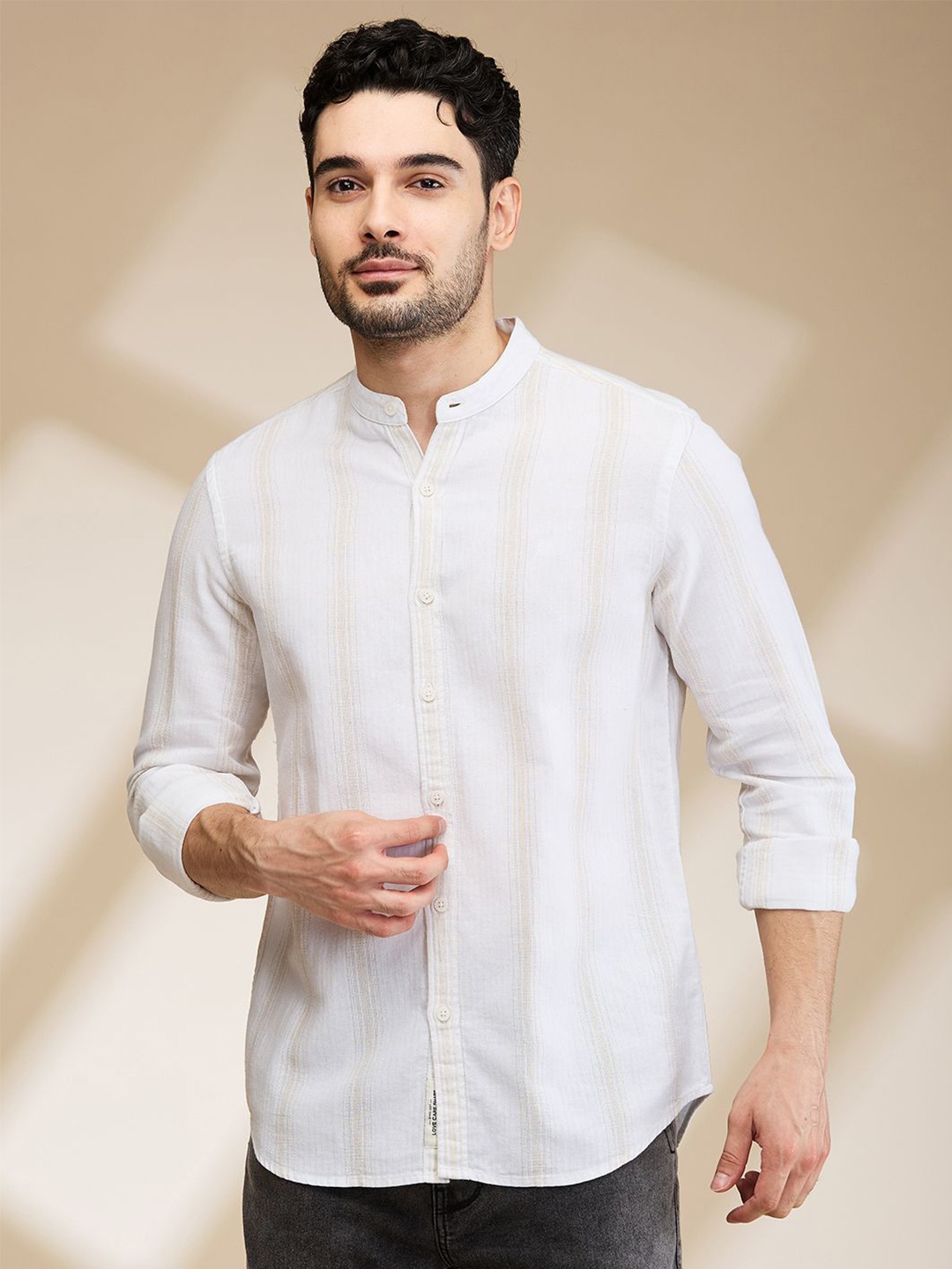 

Being Human Men Slim Fit Opaque Casual Shirt, White
