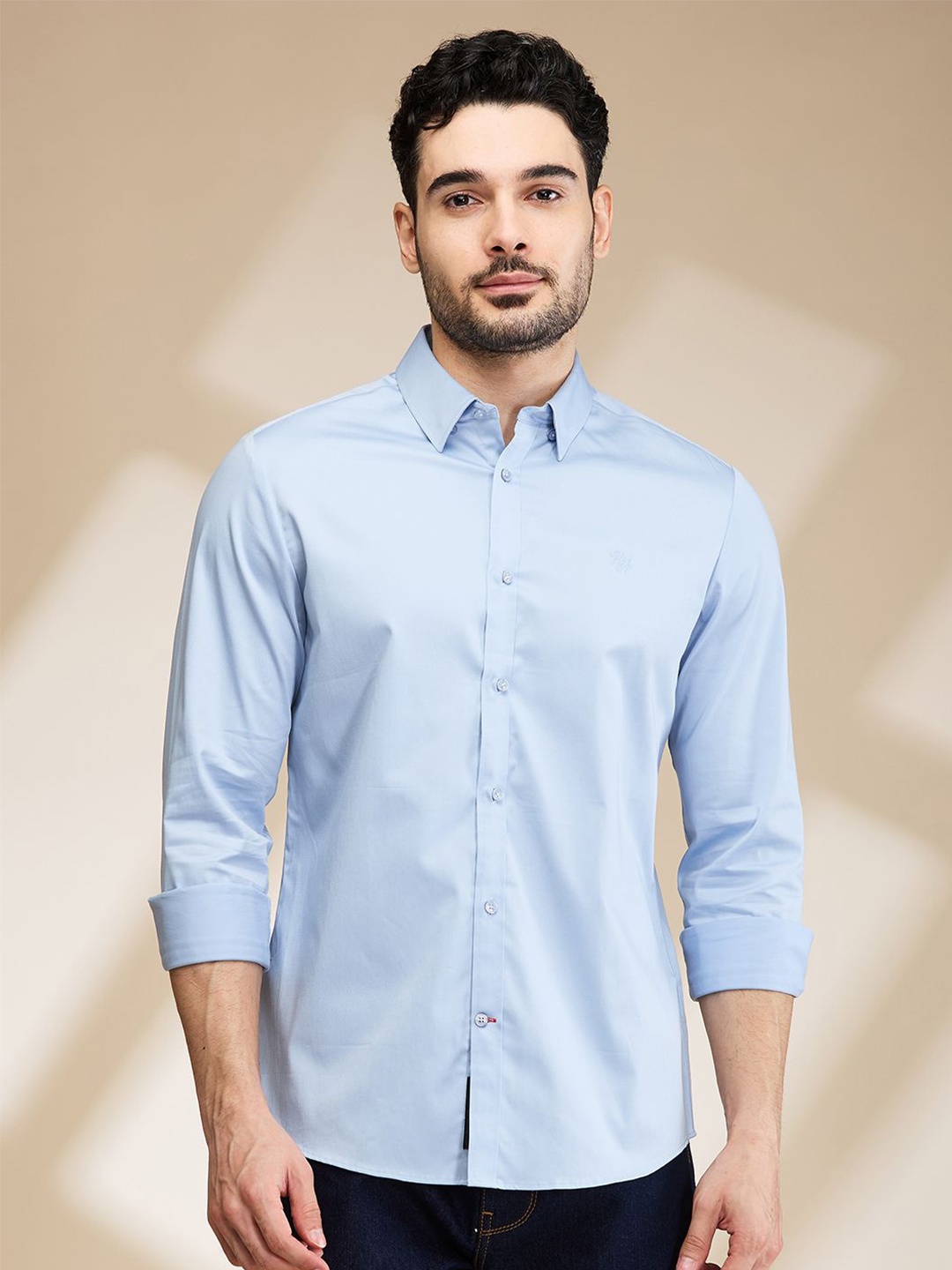 

Being Human Men Slim Fit Opaque Casual Shirt, Blue