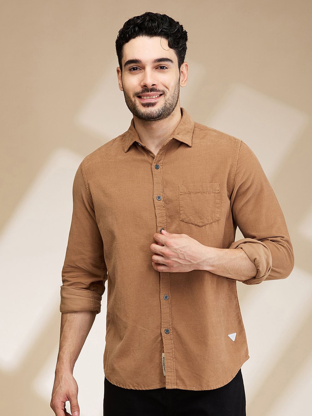 

Being Human Men Slim Fit Opaque Casual Shirt, Orange