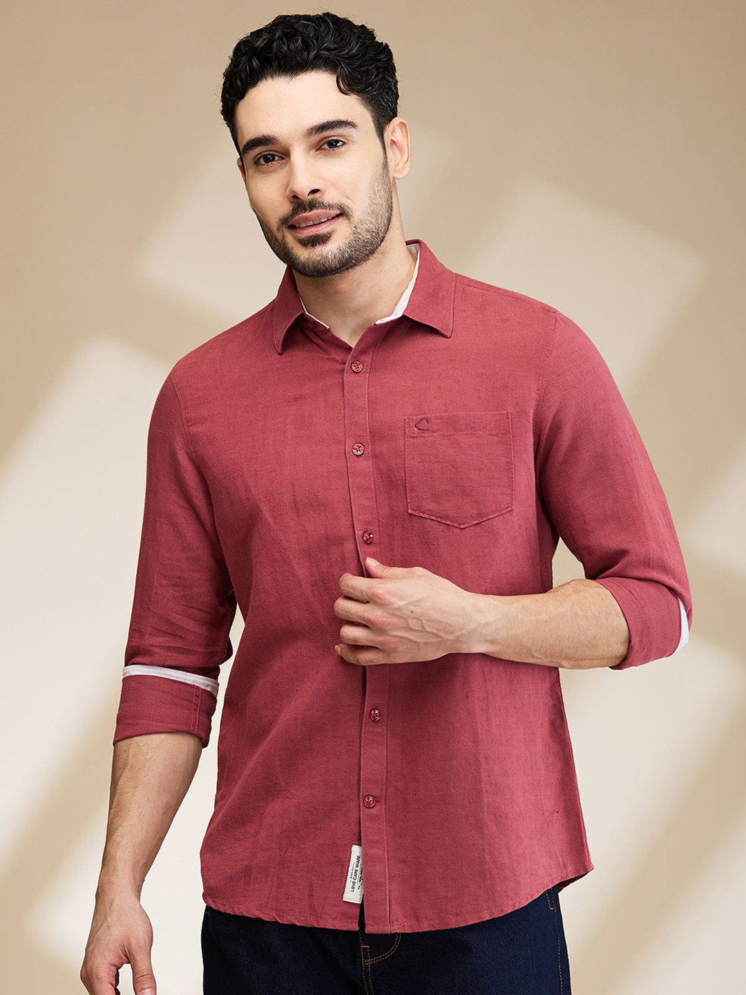 

Being Human Men Slim Fit Opaque Casual Shirt, Purple