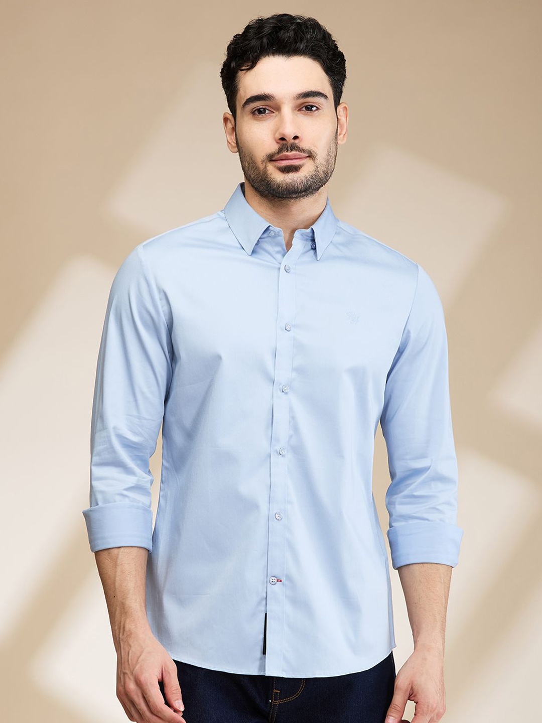

Being Human Men Slim Fit Opaque Casual Shirt, Blue