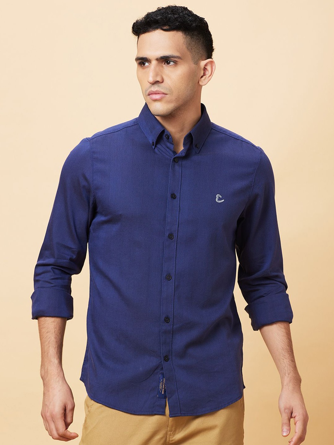 

Being Human Men Slim Fit Opaque Casual Shirt, Blue